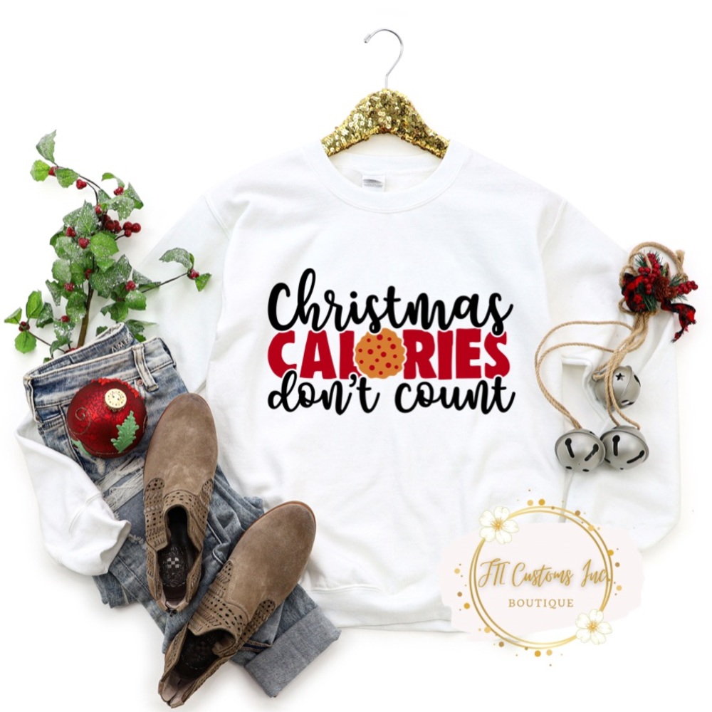 Christmas Calories White Sweatshirt